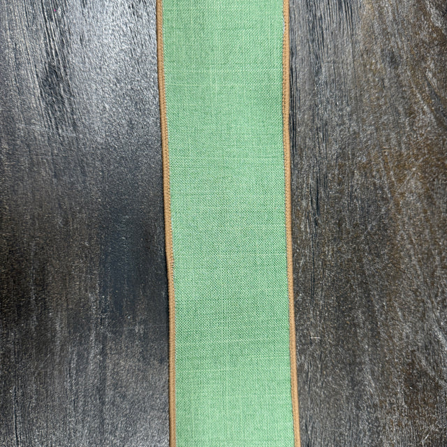 2.5"X10YDS Brown/Taupe/Green Floral Crosses Ribbon