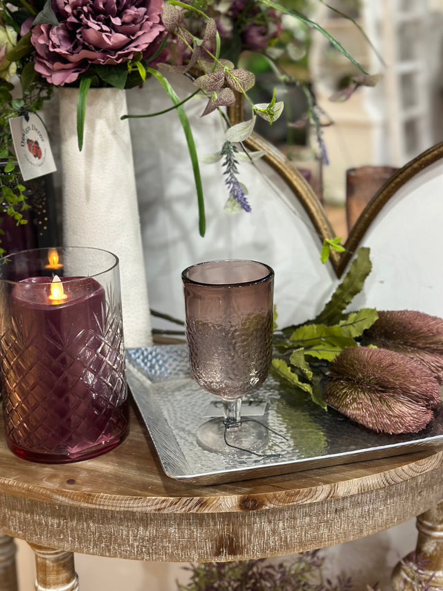 7” Hammered Goblet Orchid