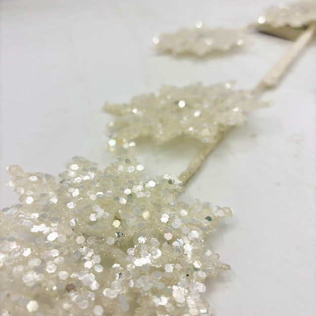 30.5" Glitter Snowflake Spray | White/Silver