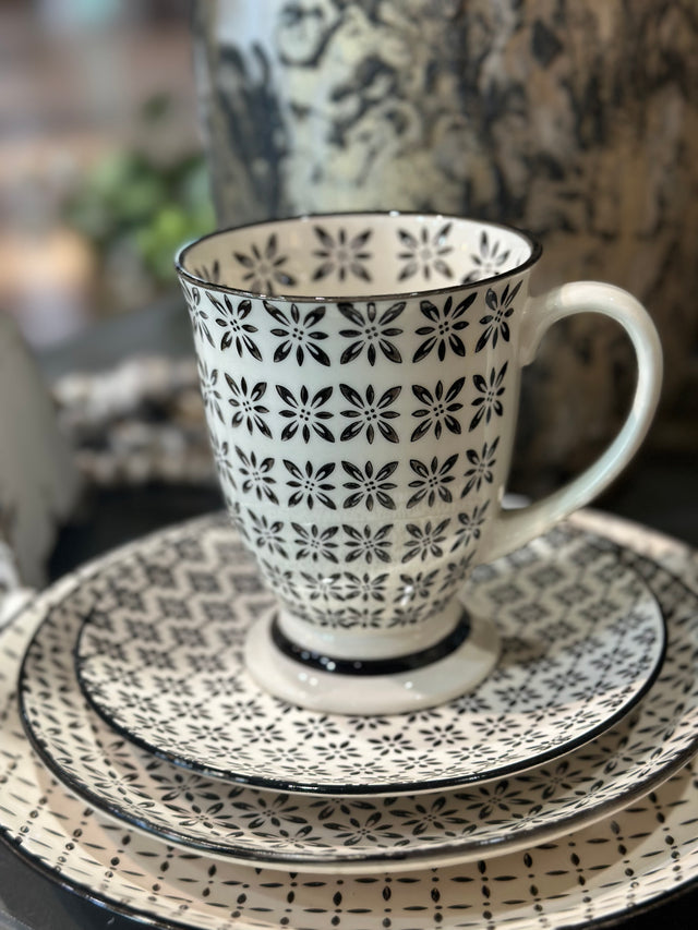 5” Norden Pattern Footed Mug