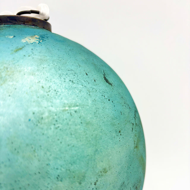 8" Antique Rustic Ball Ornament | Available in Green or Brown