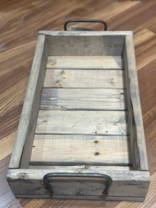 14.75" Small Distressed Wood Tray