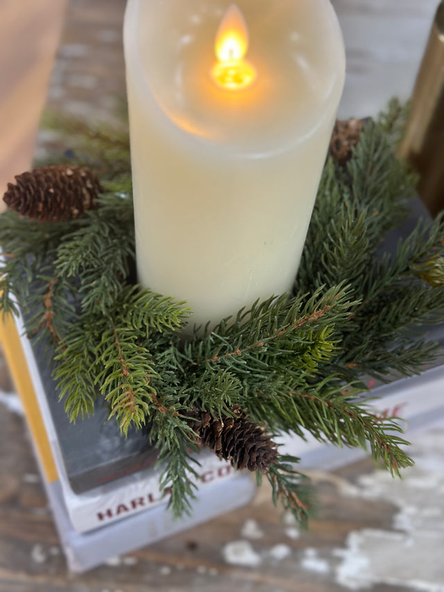 4.5” Spruce Candle Ring