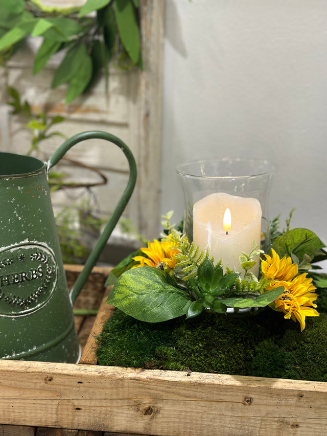 10" Sunflower Candle Ring
