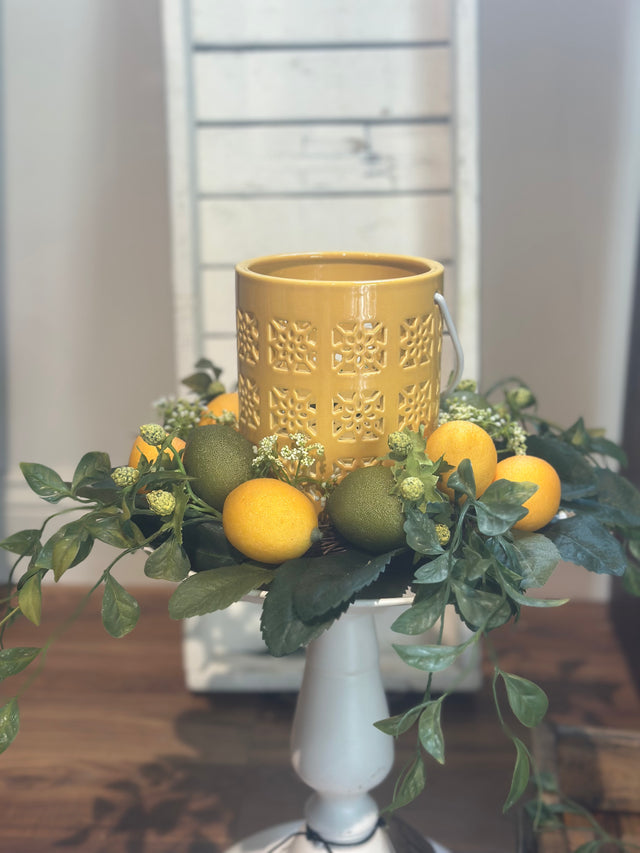 13" Lemon & Lime Candle Ring