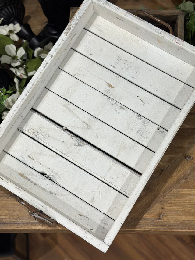 19.5" Large Walnut Wood Tray