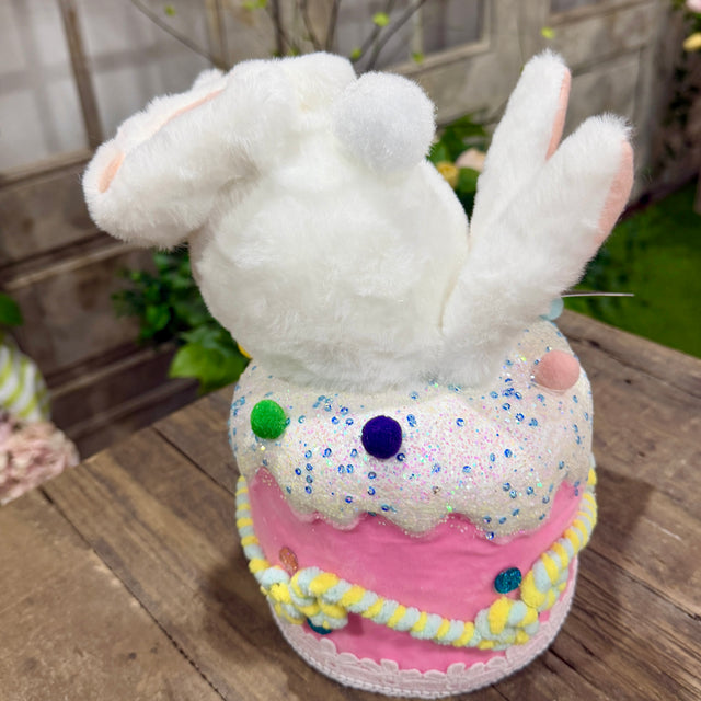 9.5" Furry Bunny Butt in Cake Styrofoam (Sold Individually)