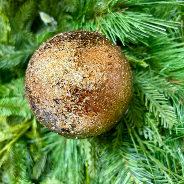Antique Gold Painted Speckled Ball
