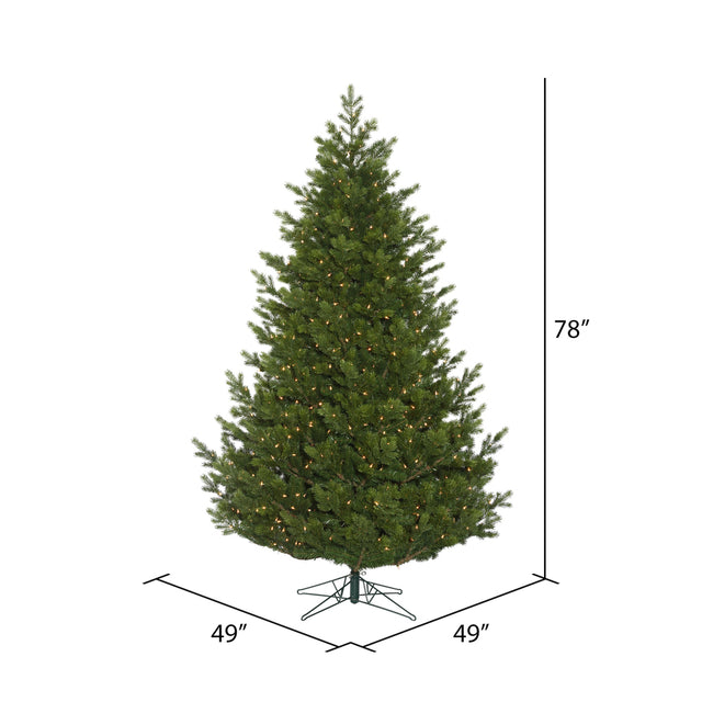 6.5' Eagle Fraser Fir Full Artificial Christmas Tree, Clear Dura-lit Lights