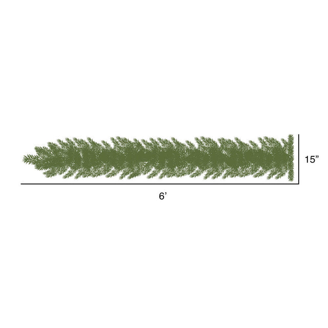 6' x 15" Boulder Pine Garland