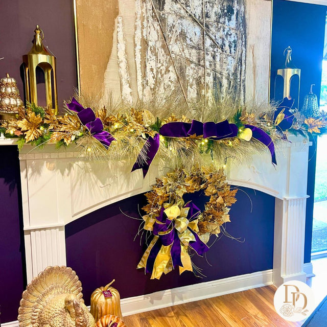 90" Gilded Splendor Designer Fall Garland