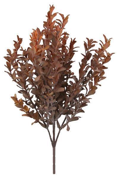 12.5" Boxwood Bush | Rust/Orange | Brown/Sage