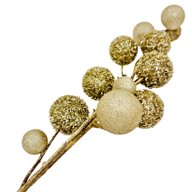 42" Champagne Glitter/Sequin Ball Spray