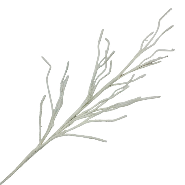 43" White Frosty Snow Branch