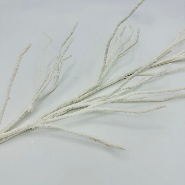 43" White Frosty Snow Branch