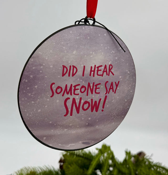6" Metal Snowman Sidekick Ornament - Snow!