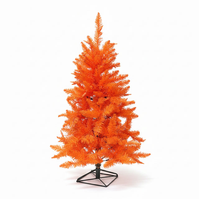 3' Orange Fir Artificial Christmas Tree