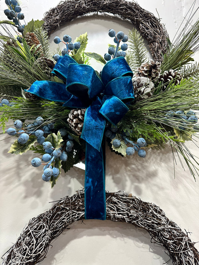 Doubled Blueberry Bliss Wreath 20"