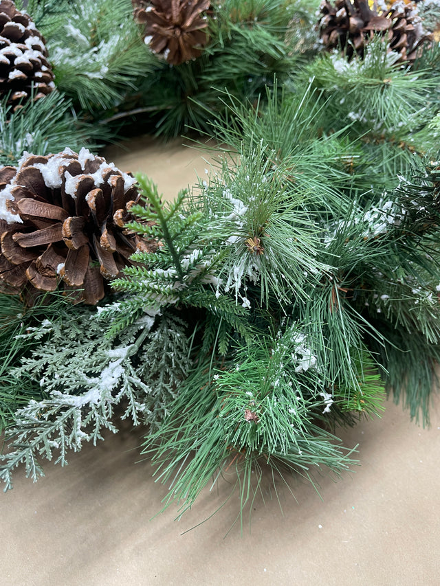 24" Pine Cedar Wreath
