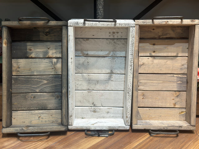 14.75" Small Distressed Wood Tray