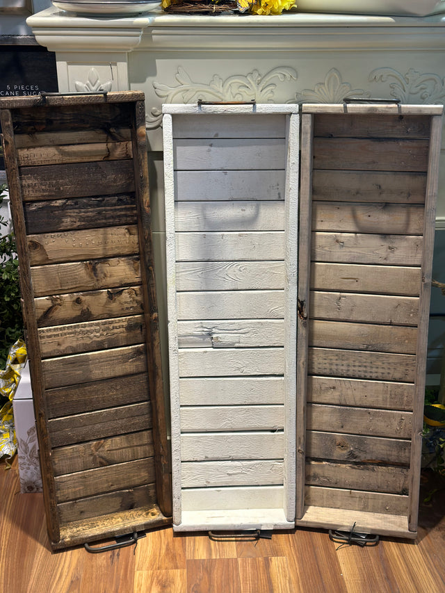 34" Long Distressed Wood Tray