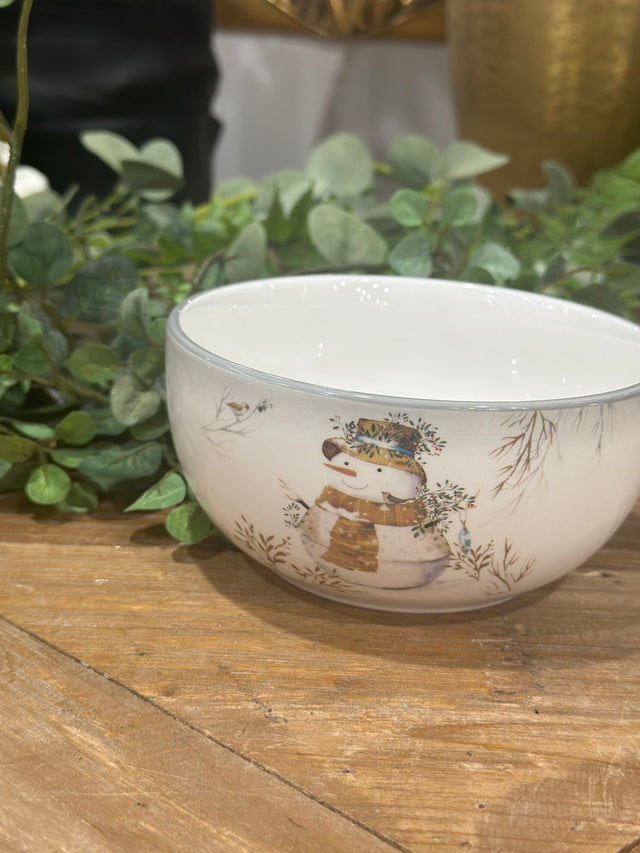 2.5" Dolomite Snowman Bowl
