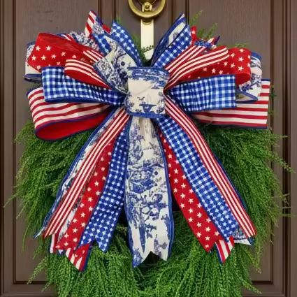24" Old Glory Handtied Patriotic Bow