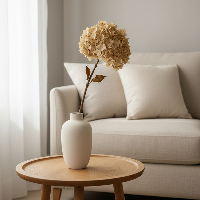 Cream Hydrangea Stem, additional view