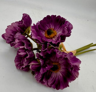 13" Real Touch Poppy Bundle | Available in Burgundy or Purple