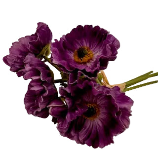 13" Real Touch Poppy Bundle | Available in Burgundy or Purple