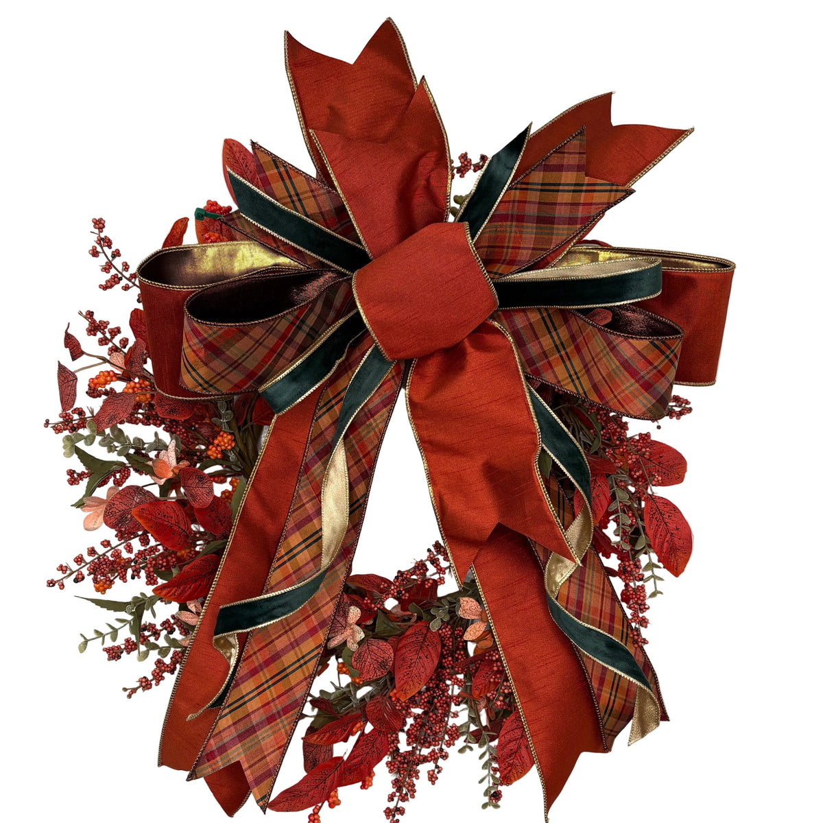 20" Autumnal Plaid Designer Bow