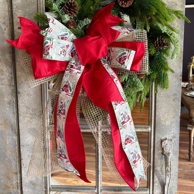 “Hearthside Holiday” Winter Bow