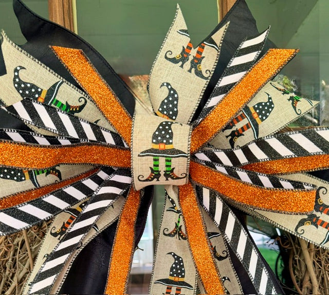 20" Hats, Heels, Halloween Custom Bow