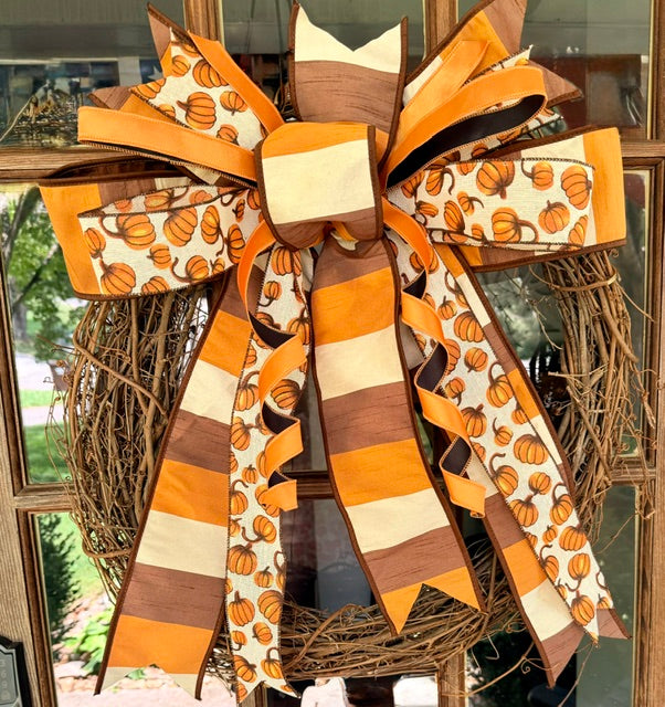20" Pumpkin Patch Promenade Custom Fall Bow