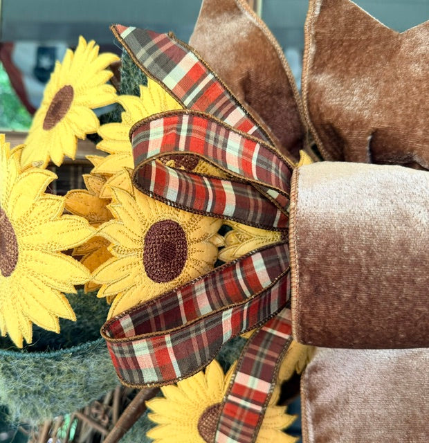 20" Sunflower Social Handtied Designer Bow