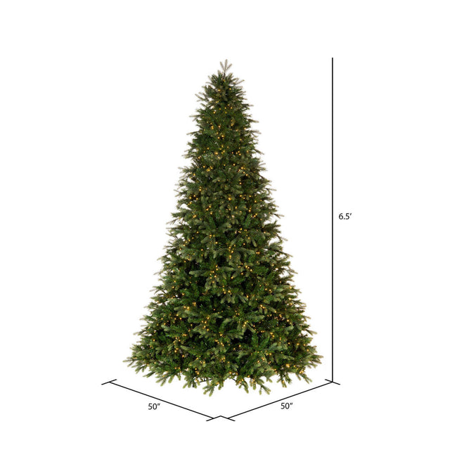Douglas Fir Artificial Pre-Lit Christmas Tree, Warm White LED Mini Lights 6.5"X50"