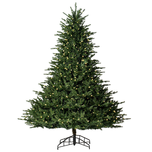 Bellevue Fraser Fir Artificial Christmas Tree with Warm White Mini Lights 9' x 78"