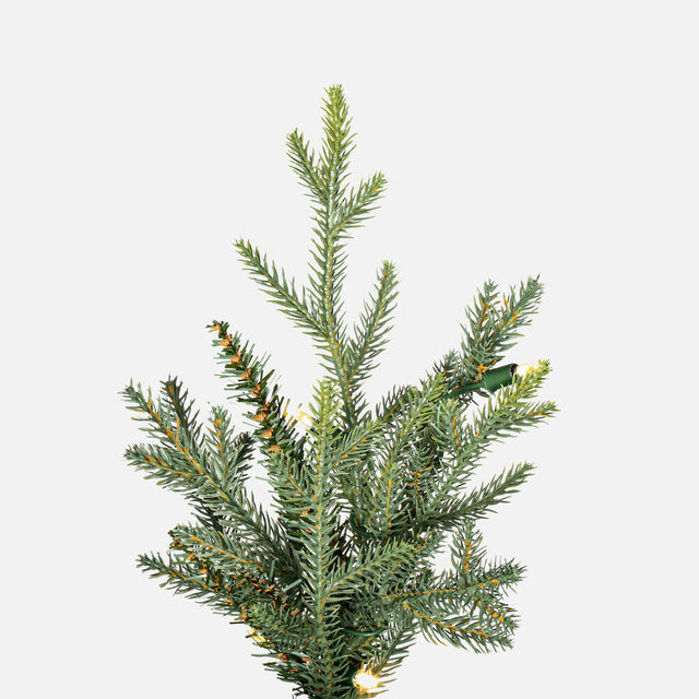 Bellevue Fraser Fir Artificial Christmas Tree with Warm White Mini Lights 7.5' x 68"