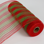 10" x 10 Yards Metallic Decorating Mesh | Red & Green