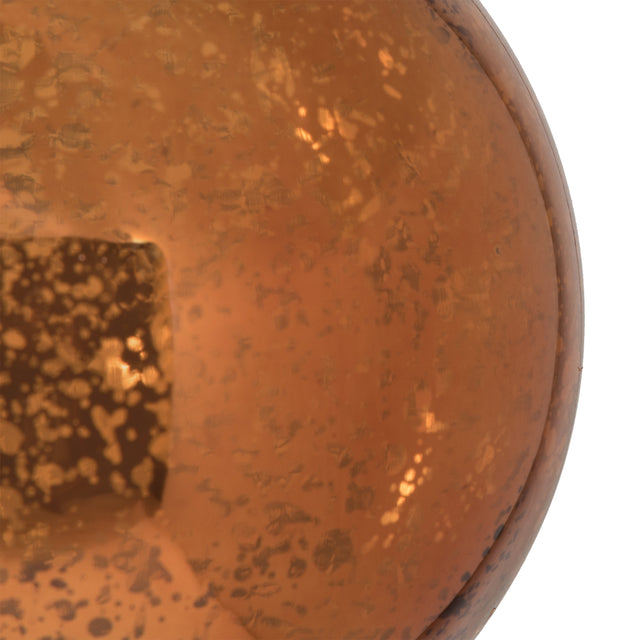 4" Shiny Mercury Ball Ornament Set of 6 | Champagne | Copper