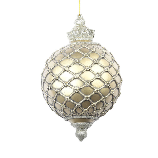 11" Antique Net Ball Ornament