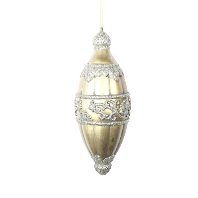 15" Antique Swirl Drop Christmas Ornament