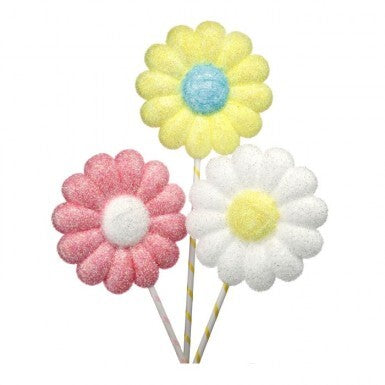 36" Styro/Glitter Daisy Stem Pink White Yellow