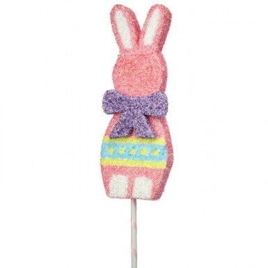 41" Huge Glittered Bunny Rabbit on Stick