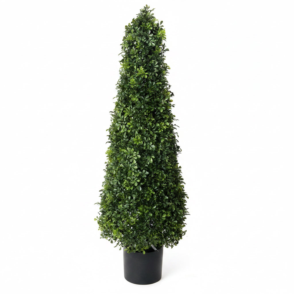 49" Potted UV Proof English Boxwood Cone Top Bush