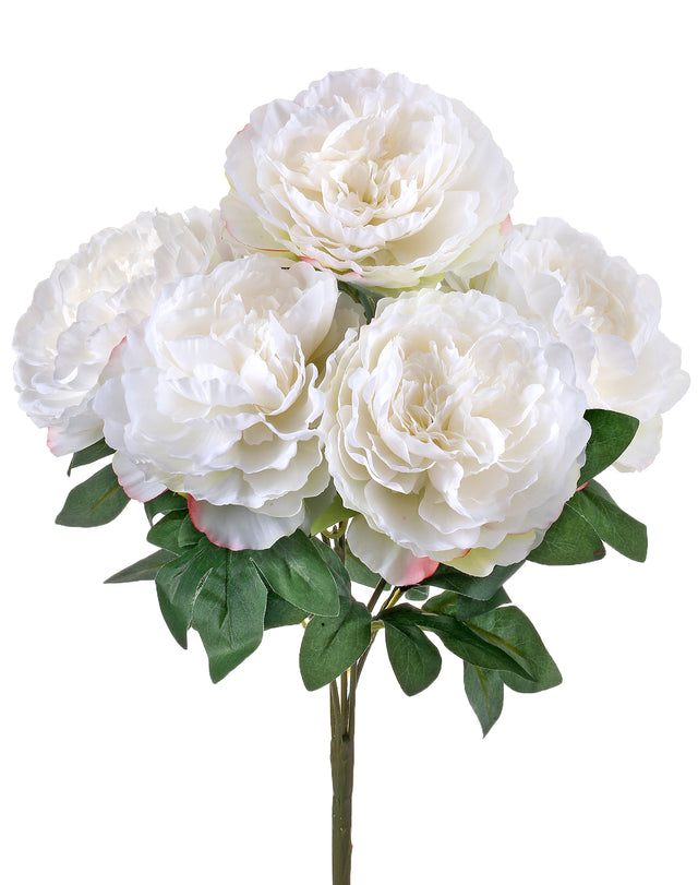 17" White Peony Bush