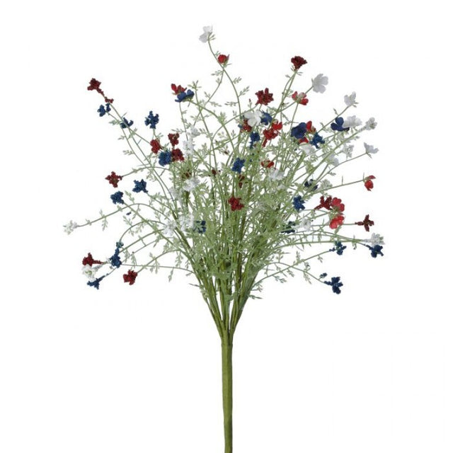 18" Patriotic Seeded Grass Bush
