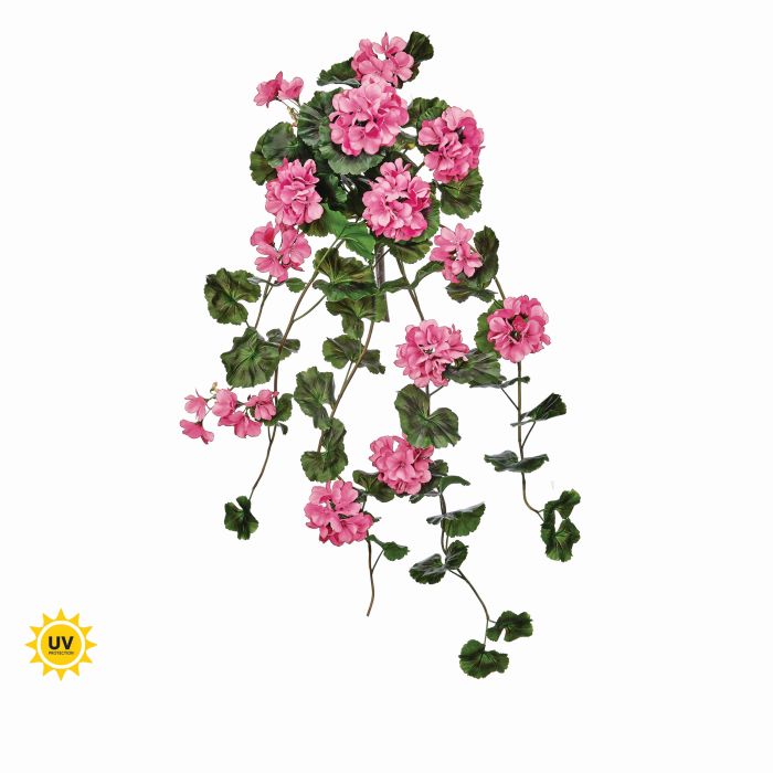 36" Natural Touch Hanging Geranium Plant | UV Protected | Multiple Colors