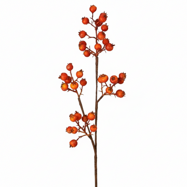 30" Orange Autumnal Berry Spray