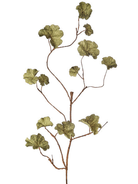 42" Green Autumn Geranium Leaf Vine Stem
